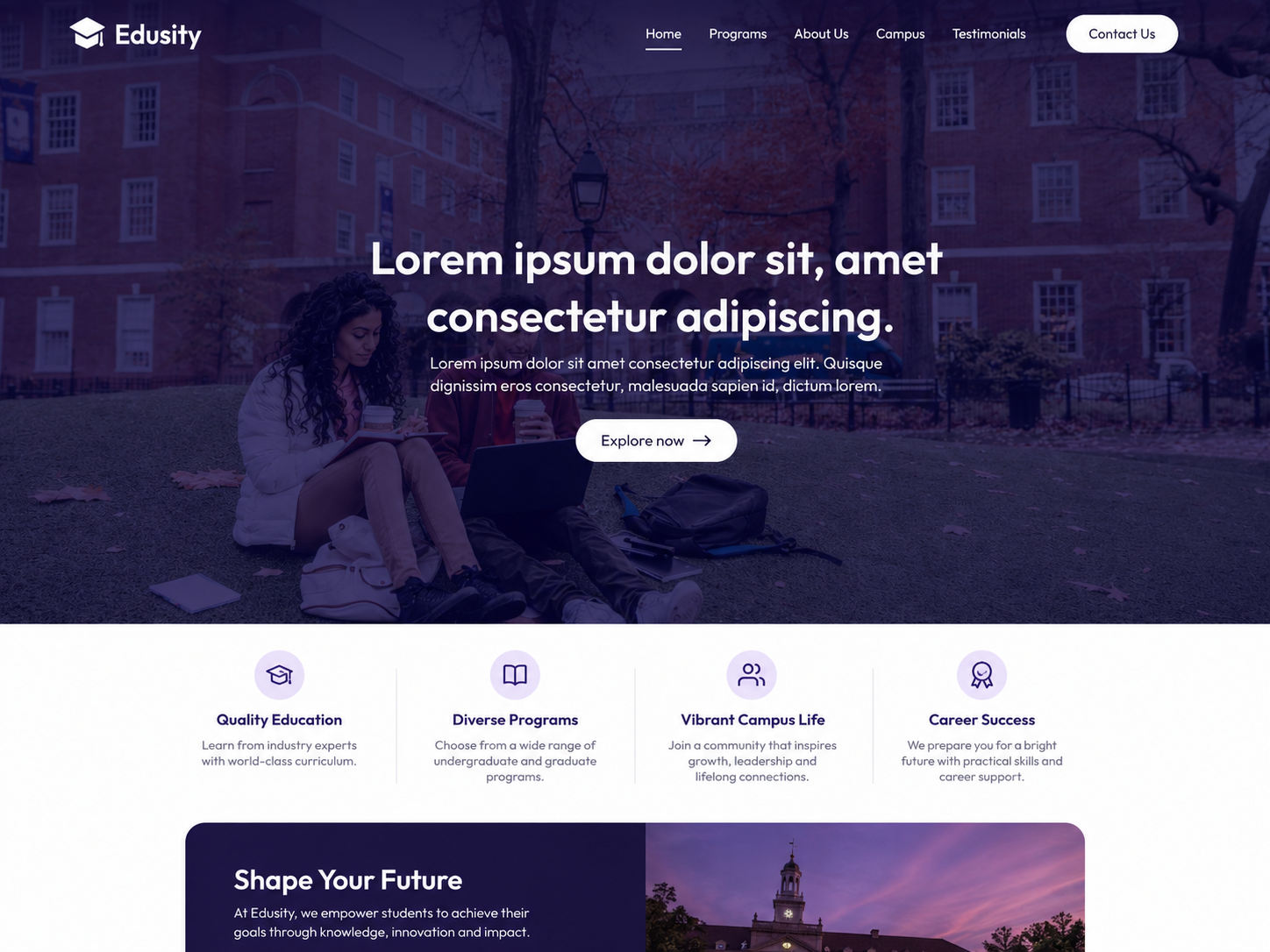 Universtiy wesite